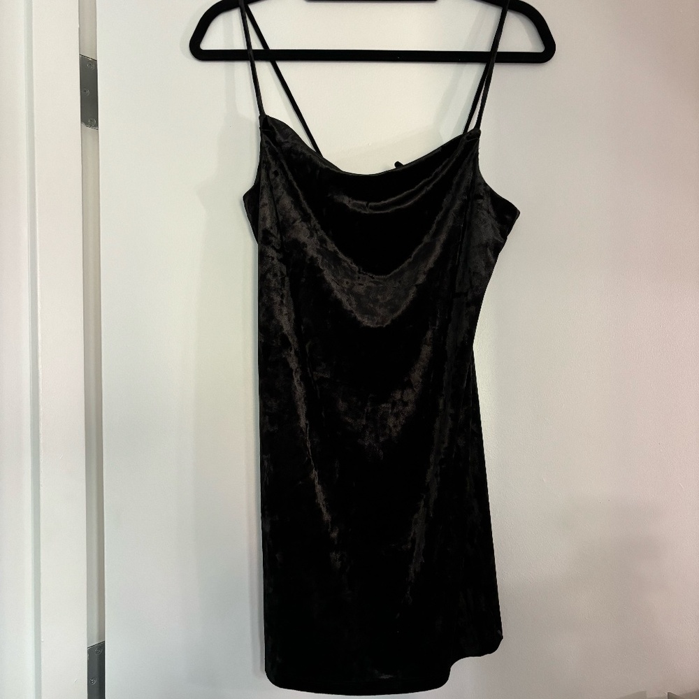 Topshop Velvet Cowl Neck Slip Dress